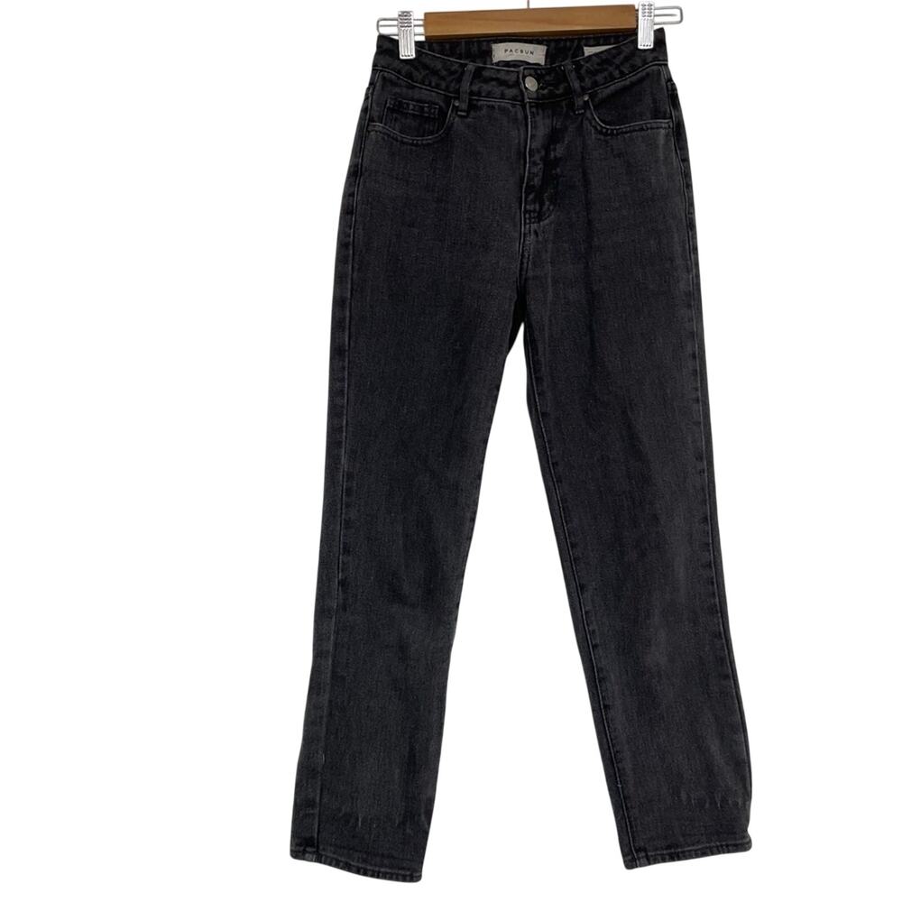 Pacsun Grey High Rise Mom Jeans Womens 23 Denim Casual Zip Fly 90s Style